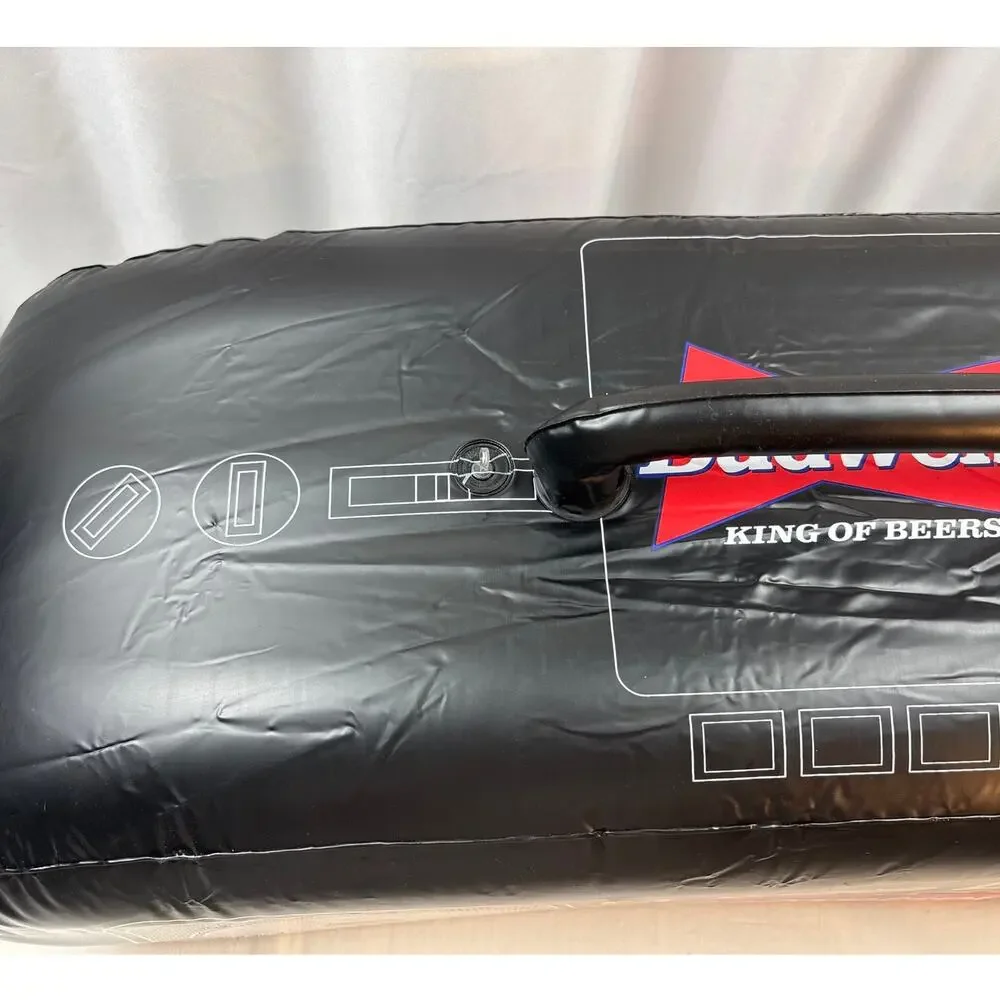 Budweiser King of Beers 35” Inflatable Boom Box, Pool Toy Man Cave Decor Vintage